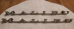 1969-1972 Chevrolet Malibu Nameplate Emblem 1960s 1970s, #8723146 Orig Lot Of 2 - Picture 1 of 9