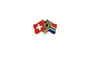 Schweiz - Südafrika Flaggen Pin Fahnen Pins Fahnenpin Flaggenpin Anstecker - Bild 1 von 1
