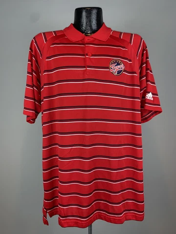 Men’s Adidas Indiana Fever WNBA Basketball Red Striped SS Golf Polo XL NWOT Cover