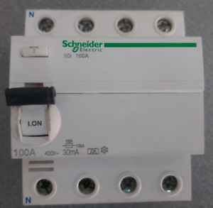 A9R21491 Schneider Electric 100A 30mA 10kA  4P RCCB Residual Current Circuit ...
