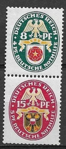 Alemania 1929 Michel #S68 Shields MH-VF - Imagen 1 de 1