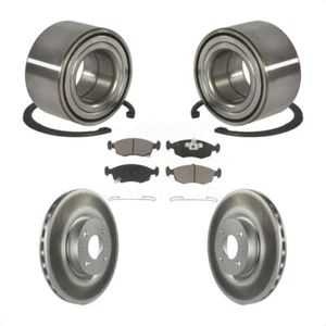 Front Wheel Bearing Coated Disc Brake Rotors And Ceramic Pads Kit For Fiat 500 - Picture 1 of 7