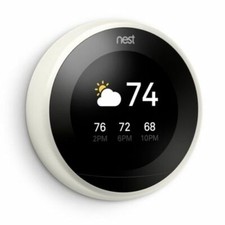 Sale! CERTIFIED: Nest 3rd Generation Learning Thermostat w/Base: White T3017ES