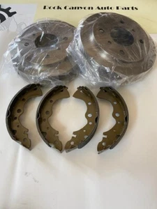 Rear Brake Drums and Ceramic Brake Shoes for 1.8L 2000 - 2006 Nissan Sentra - Picture 1 of 3