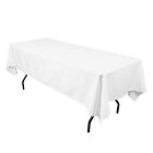 LinenTablecloth 60 x 102Inch Rectangular Polyester Tablecloth White, New (6 PCS)