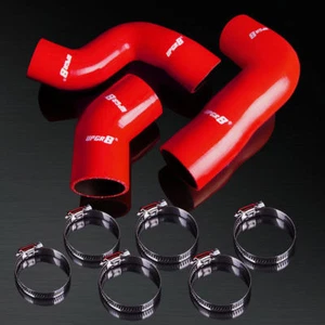 Kit de manguera de silicona turbo de inducción UPGR8 10-13 Golf R 2.0T FSI rojo 4 capas carreras - Imagen 1 de 1