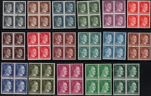 GERMANY 1941-44 ADOLF HITLER MNH BLOCKS 1ST SERIES SC#A115/506-21 A118/529,1-50P - Picture 1 of 19