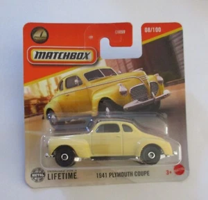 matchbox #08 1941 Plymouth Coupe in creme - neu in OVP als MoC - Bild 1 von 1