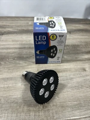 NEW Kichler 12W 100-277V Clear PAR30L Long Neck 2700K LED Bulb 60° Flood 18108 - Image 1 of 3