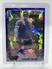 OSCAR COLAS 2021 Leaf Metal Draft 1990 Leaf Purple Crystal Auto 3/10 WHITE SOX