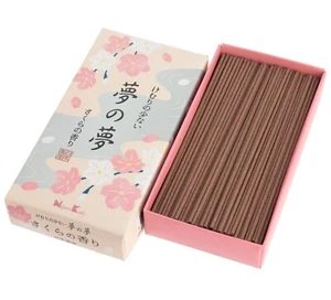 YUME-NO-YUME Cherry Blossom 200 sticks (Low Smoke) Nippon Kodo Japanese Incense - Picture 1 of 12