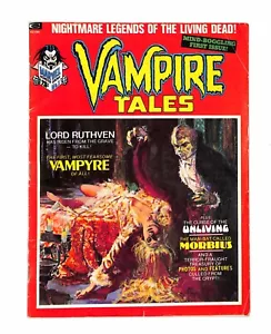 Vampire Tales #1 1973 Marvel Magazine Horror First Issue Roy Thomas Morbius GD+ - Picture 1 of 3