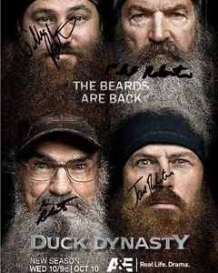 Duck Dynasty Group Signed 8X10 Photo Rp Willie Si Jase Phil Robertson Beards - Picture 1 of 1