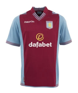 ASTON VILLA 2013/14 HOME (L,XL,XXL) MACRON LANG & KURZ/S FUSSBALL-SHIRT FUSSBALL - Bild 1 von 12
