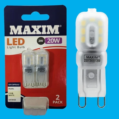 G9 6x 2W (=20W) LED Capsule 4000K Cool White Light Bulb Replacement Halogen Lamp - Image 1 of 4