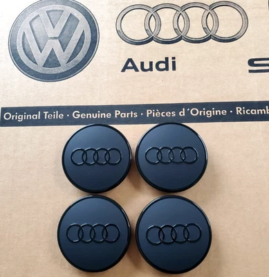 original Audi Radnabenkappen für Alufelgen Felgendeckel Nabenkappen Radkappen - Image 1 of 3