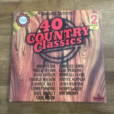 40 Country Classics- Original Artists- Pickwick Records 2x Vinyl LP Record - Image 1 of 4
