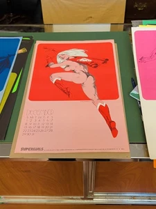 Póster de página de calendario de Supergirls de diciembre de 1973 de Jim Steranko de colección 10,5x17 - Imagen 1 de 4