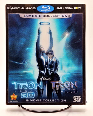 Tron Legacy ('10) / Tron: The Original ('82), 5-Disc 3D/2D Blu-ray/DVD, READ! - Image 1 of 4