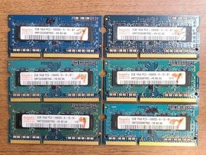 LOT OF 6 HYNIX 2GB 1Rx8 PC3 10600S DDR3 SDRAM LAPTOP MEMORY RAM HMT325S6BFR8C-H9 - Picture 1 of 2