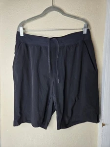 Lululemon Linerless Mens Shorts 9" Black Athletic Size Large Active Gym Run - Picture 1 of 7