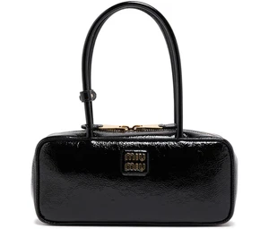 MIU MIU Arcadie Large Black Naplak Leather Top Handle Bag New & Authentic - Picture 1 of 4