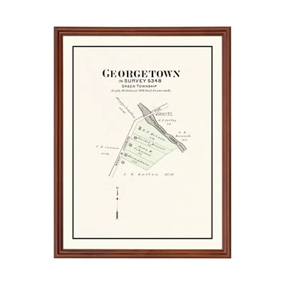 Old Map of Georgetown, OH 1913 - Vintage Georgetown Ohio Art - Image 1 of 4