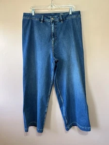 Jeans Marks & Spencer blu larghi taglie forti UK 18 regular - Foto 1 di 3