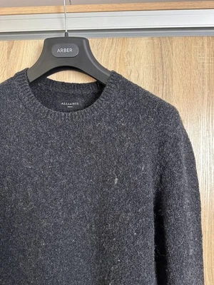 Suéter Pullover Allsaints Tolnar Crew Lana Algodón Negro Para Hombre Talla S Foto 1 de 4