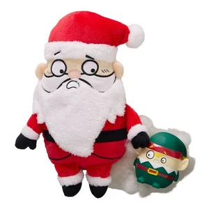 OMG! Surprise Santa's BFF Elf 2 in 1 Dog Chew Toy Christmas Plush Squeak Play - Picture 1 of 3