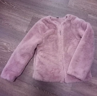 Ultra Soft Padded Teddy Jacket by Tu (Age 9/10) Blush Pink (Description Below) - Image 1 of 4