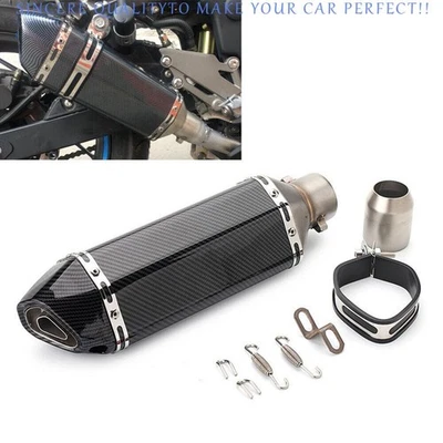 Silenciadores de escape universales para moto tubo fibra de carbono accesorios para moto Foto 1 de 4