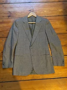 Tincati Beige Check Wool Blazer Jacket Size UK 38 EU 48 Vintage - Bild 1 von 10