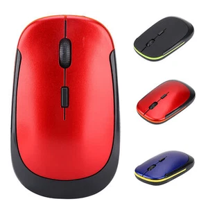 Ultra-thin 2.4G 1200DPI USB Wireless Mouse Ergonomic Optical Mouse For Laptop - Picture 1 of 21