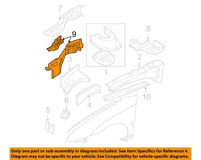 CHRYSLER OEM 01-05 Neon Structural Components Rails-Reinforcement 4783288AK Foto 1 de 2