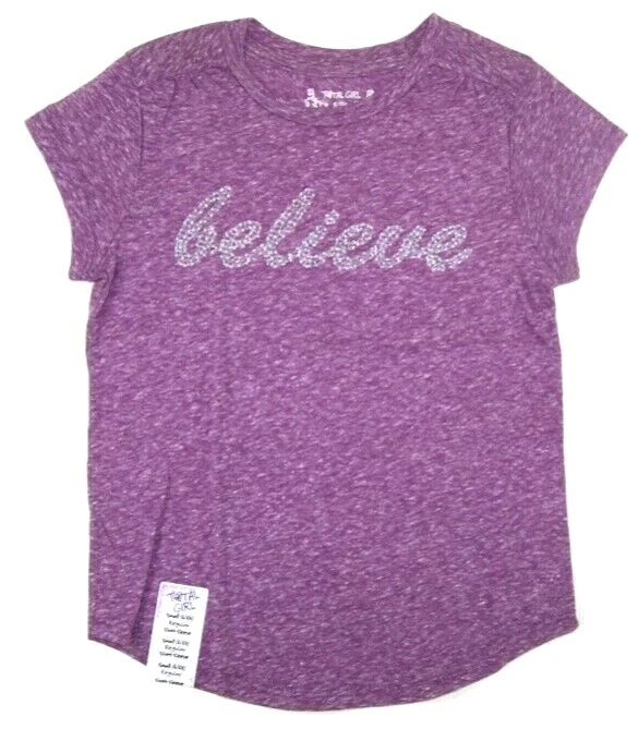 Camiseta de manga corta Total Girl Little Girls nueva con etiquetas 4/5 o 6/6X rosa o púrpura  Foto 1 de 4