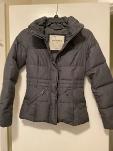 Abercrombie Kids Size Small Puffer Coat Grey - Picture 1 of 6