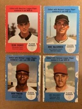1968 Atlantic Oil Play Ball Contest Card Lot(4) Pinson, Maloney,Chance,McCormick