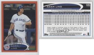 2012 Topps Chrome Retail Orange Refractor Adam Lind #105