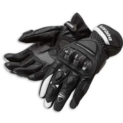 ducati motorcycle leather racing gloves Black/White - Image 1 of 4