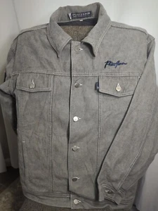 Vintage Men's Phat Farm XL Gray Denim Jean Jacket Hip Hop 1990s Russell Simmons - Picture 1 of 12