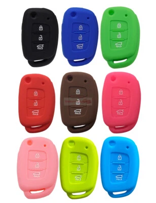 Capa de silicone fit Hyundai Sonata SantaFe ix35 ix45 Tuscon 3 botões chaveiro - Imagem 1 de 4