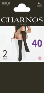 Charnos Opaque Matte Knee Highs 40 Denier - 2 Pair Pack - Picture 1 of 2