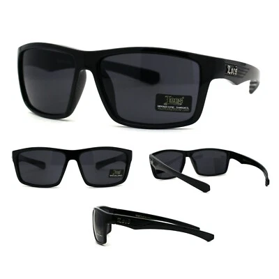 Hombre Locs Tejida Motero Gánster Deporte Todo Gafas de Sol Negras - Imagen 1 de 4