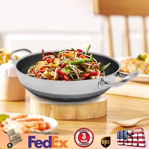 Stainless Steel Pan With Cooking Lid Non Stick Frying Pan Stainless Steel - Picture 1 of 20
