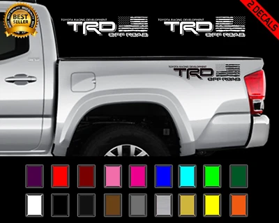 TRD Off Road Decal Set American Flag Fits: Tacoma Tundra Truck Vinyl Stickers - Image 1 of 2