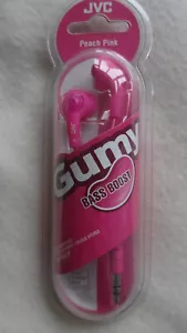 New JVC Gumy Stereo Bass Boost Wired In-Ear Headphones Pink Sealed - Picture 1 of 4
