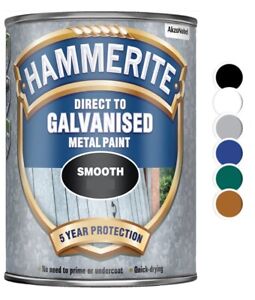 Hammerite - Direct To Galvanised Metal Paint - 750ML- All Colours