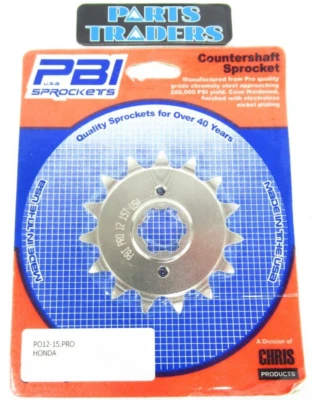 Piñón delantero PBI 15T Honda CB250 XL250 XL400 XL500 XL600 XR250 XR500 XR600 Foto 1 de 2