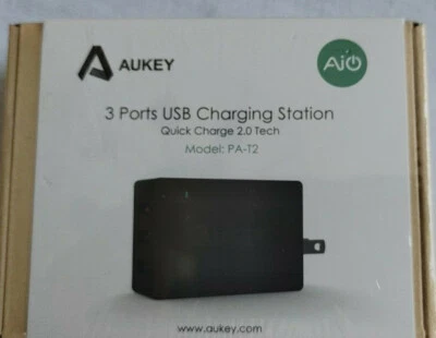Aukey 3-Port USB Charging Station Quick Charge 2.0  PA-T2 - Image 1 of 3